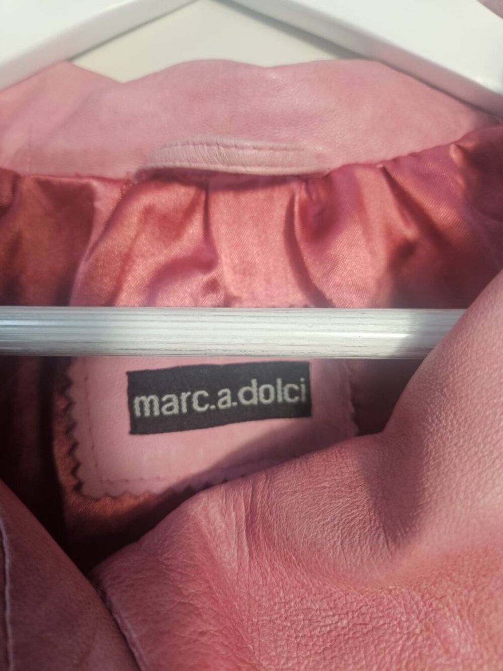 Marc A Dolci Pink Leather Jacket - Large - Picture 4 of 10